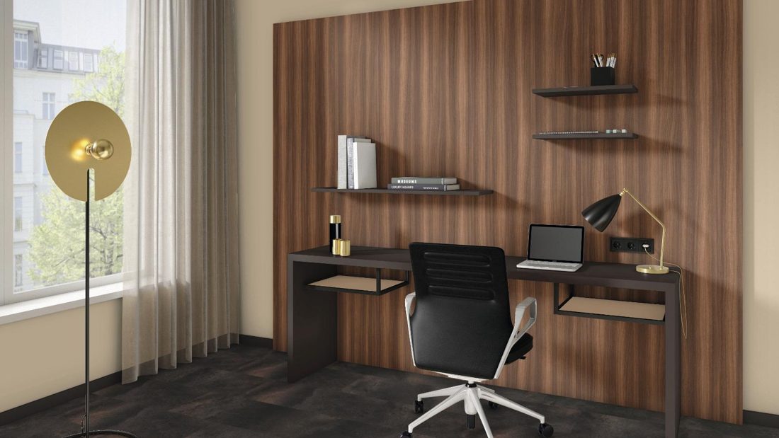 EGGER H7586 ST17 Tobacco Alba Walnut — woodgrain reproduction panel decor for custom cabinetry (3D view)