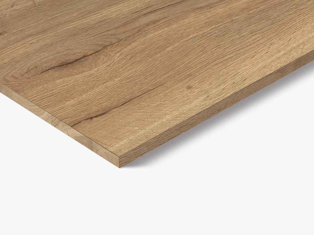 EGGER Q1180 RO Natural Halifax Oak — end-grain panel decor for custom cabinetry (close-up)