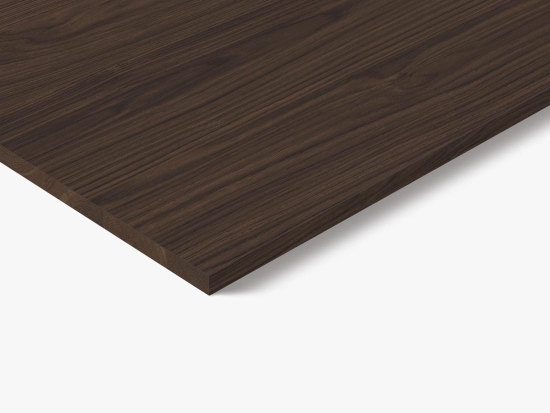 EGGER Q1369 RO Marone Casella Oak — end-grain panel decor for custom cabinetry (close-up)
