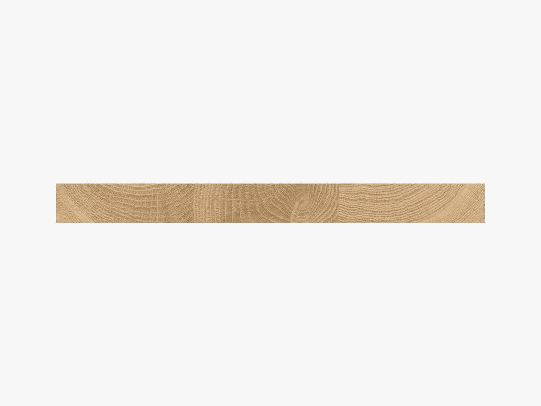 EGGER Q1385 RO Natural Casella Oak — end-grain panel decor for custom cabinetry (board scan)