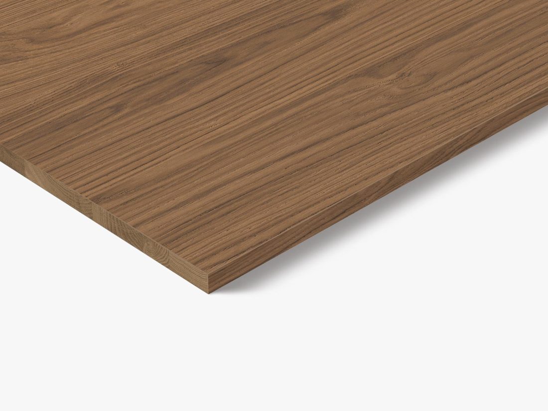 EGGER Q1386 RO Brown Casella Oak — end-grain panel decor for custom cabinetry (close-up)