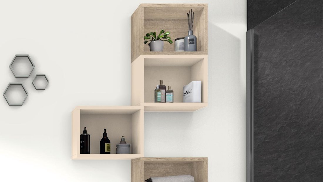 EGGER U156 ST9 Sand Beige — uni colour panel decor for custom cabinetry (3D view)