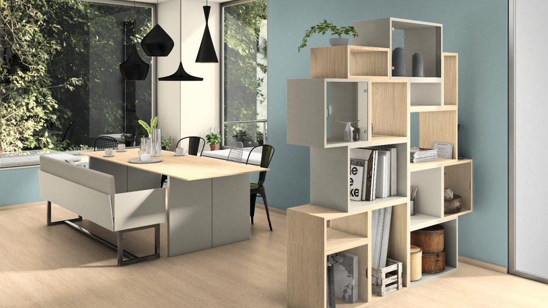 EGGER U201 PM Pebble Grey — uni colour panel decor for custom cabinetry (3D view)