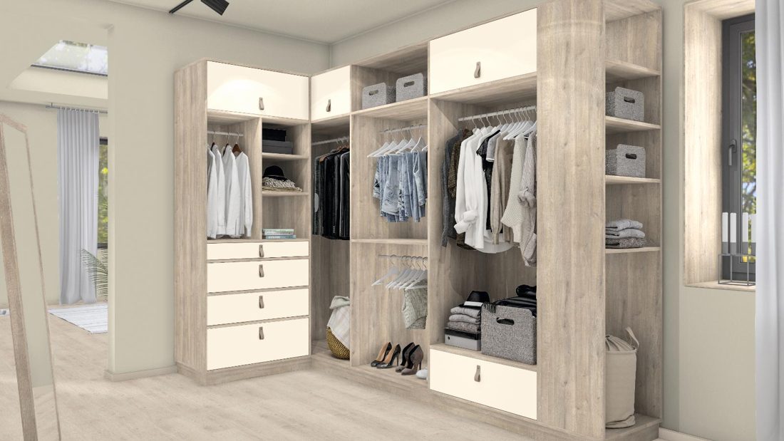 EGGER U216 ST9 Camè Beige — uni colour panel decor for custom cabinetry (3D view)