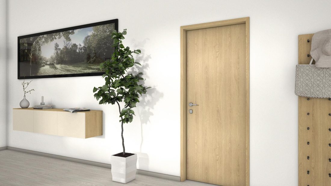 EGGER U222 ST9 Crema Beige — uni colour panel decor for custom cabinetry (3D view)