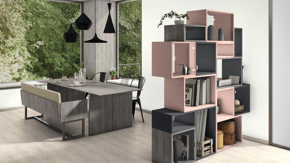 EGGER U325 ST9 Antique Rose — uni colour panel decor for custom cabinetry (3D view)