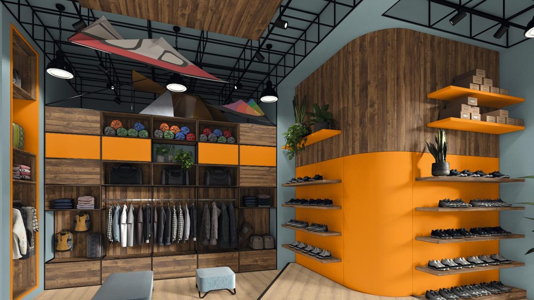 EGGER U350 ST9 Siena Orange — uni colour panel decor for custom cabinetry (3D view)