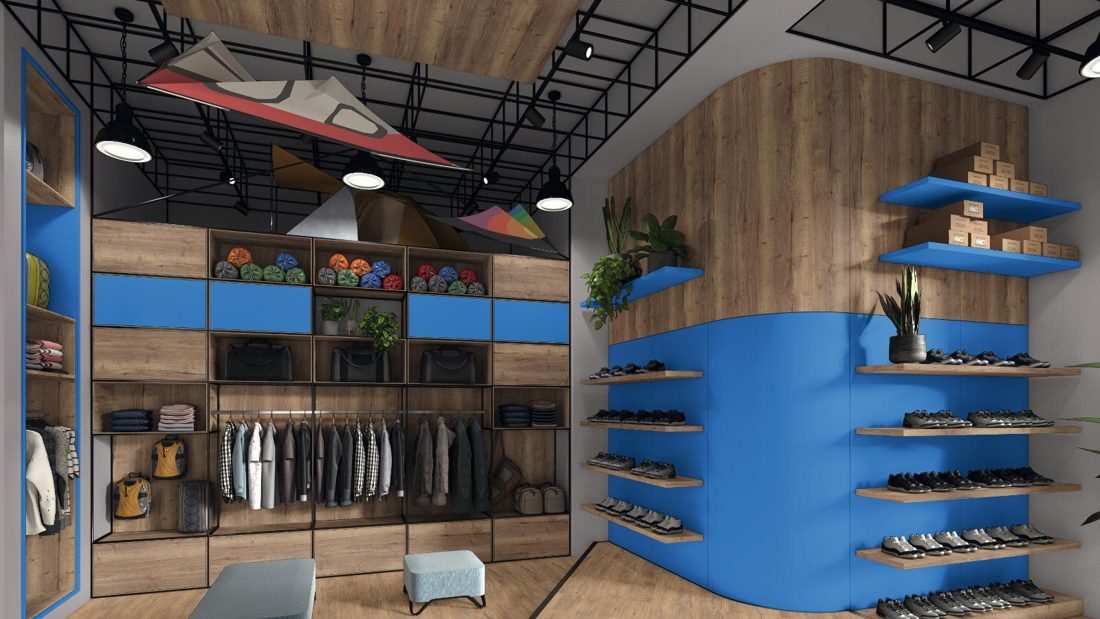EGGER U525 ST9 Delft Blue — uni colour panel decor for custom cabinetry (3D view)