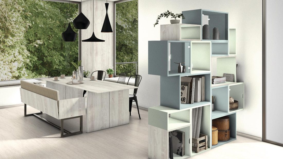 EGGER U608 ST9 Pistachio Green — uni colour panel decor for custom cabinetry (3D view)