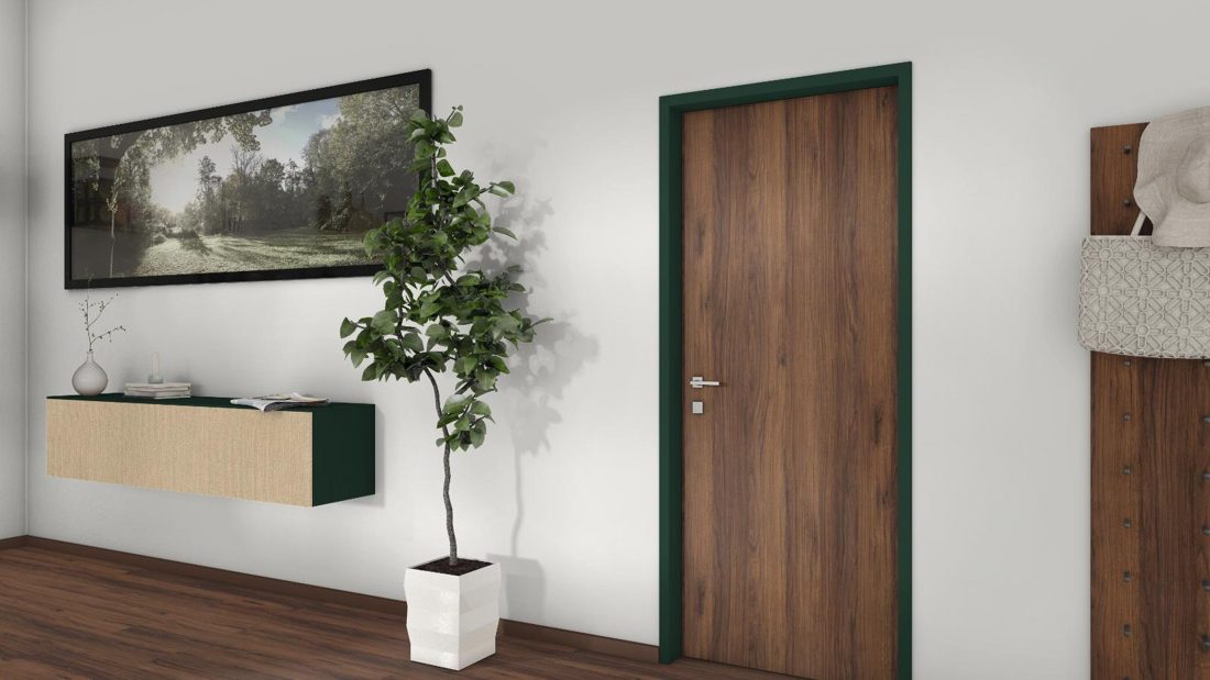 EGGER U699 ST9 Fir Green — uni colour panel decor for custom cabinetry (3D view)
