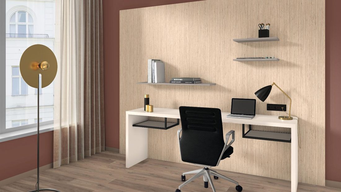 EGGER U702 ST9 Cashmere Grey — uni colour panel decor for custom cabinetry (3D view)