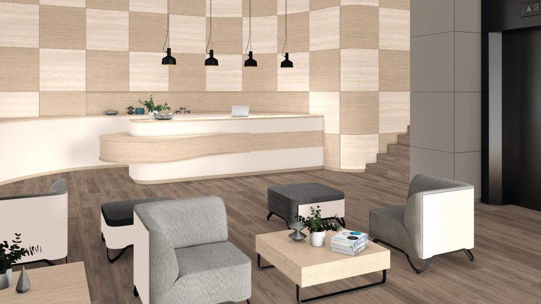 EGGER U702 TM Cashmere Grey — uni colour panel decor for custom cabinetry (3D view)