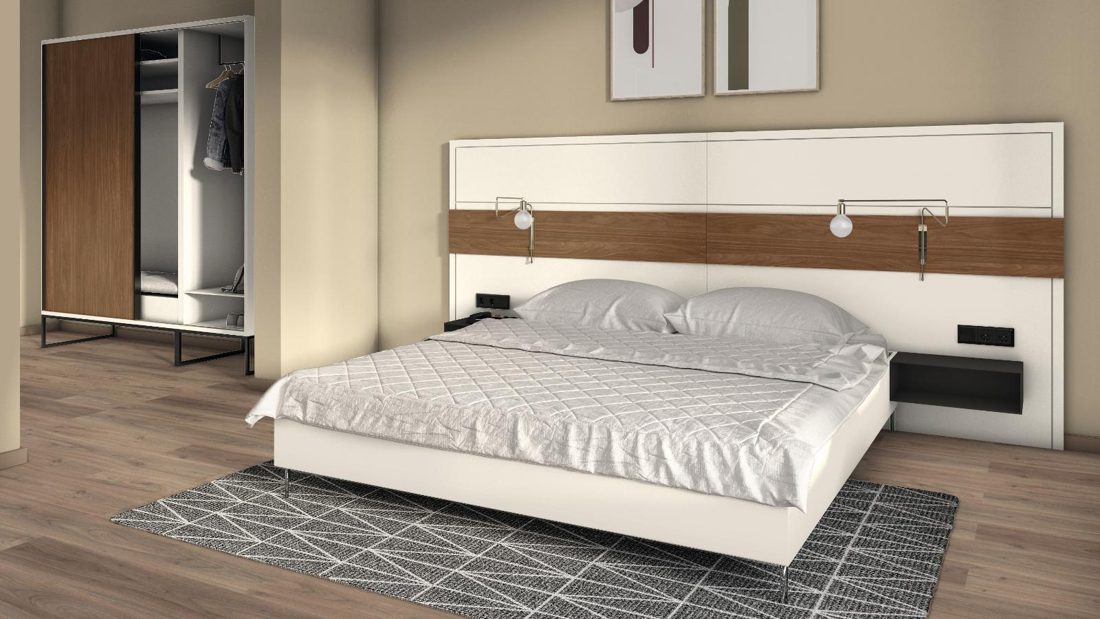 EGGER U705 PM Angora Grey — uni colour panel decor for custom cabinetry (3D view)