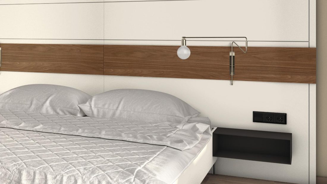 EGGER U705 ST9 Angora Grey — uni colour panel decor for custom cabinetry (3D view)
