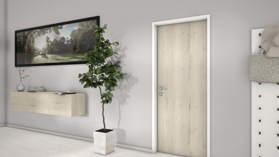 EGGER U707 ST9 Silk Grey — uni colour panel decor for custom cabinetry (3D view)