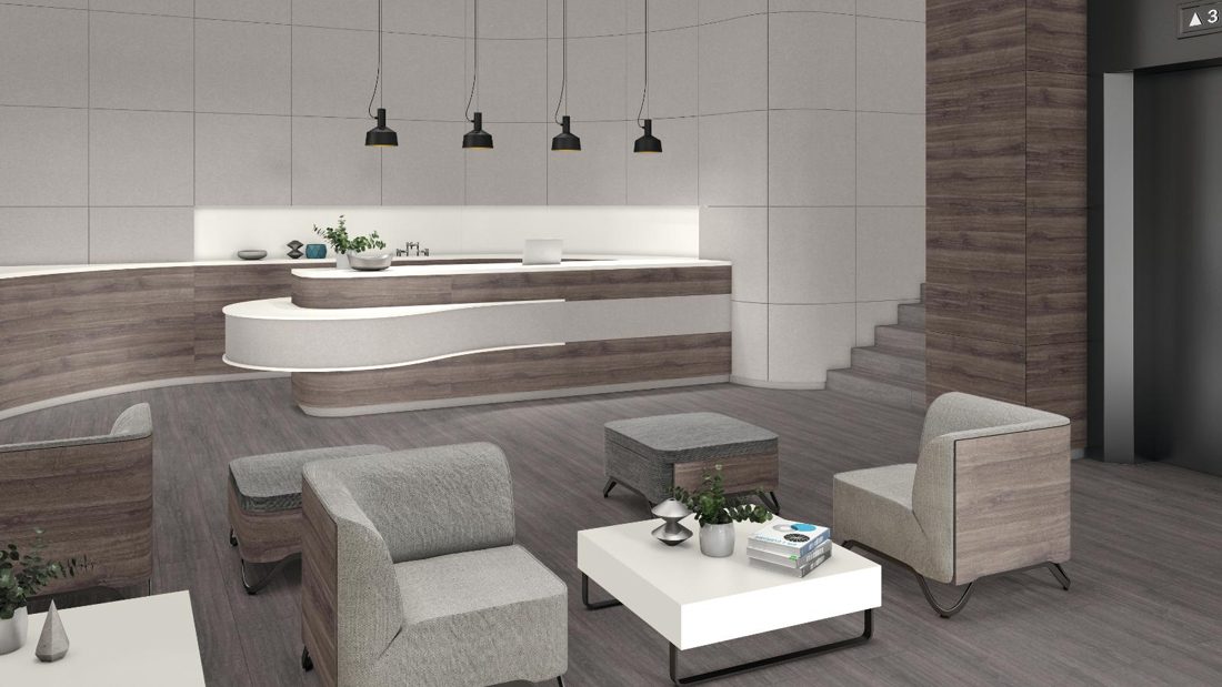 EGGER U7081 ST9 Solid Light Grey — uni colour panel decor for custom cabinetry (3D view)