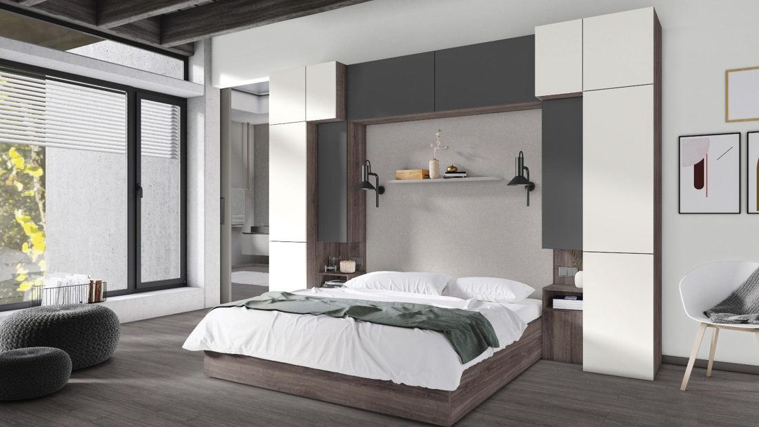 EGGER U708 PM Light Grey — uni colour panel decor for custom cabinetry (3D view)