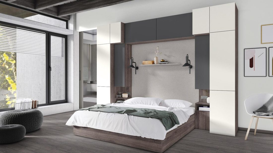 EGGER U708 ST9 Light Grey — uni colour panel decor for custom cabinetry (3D view)