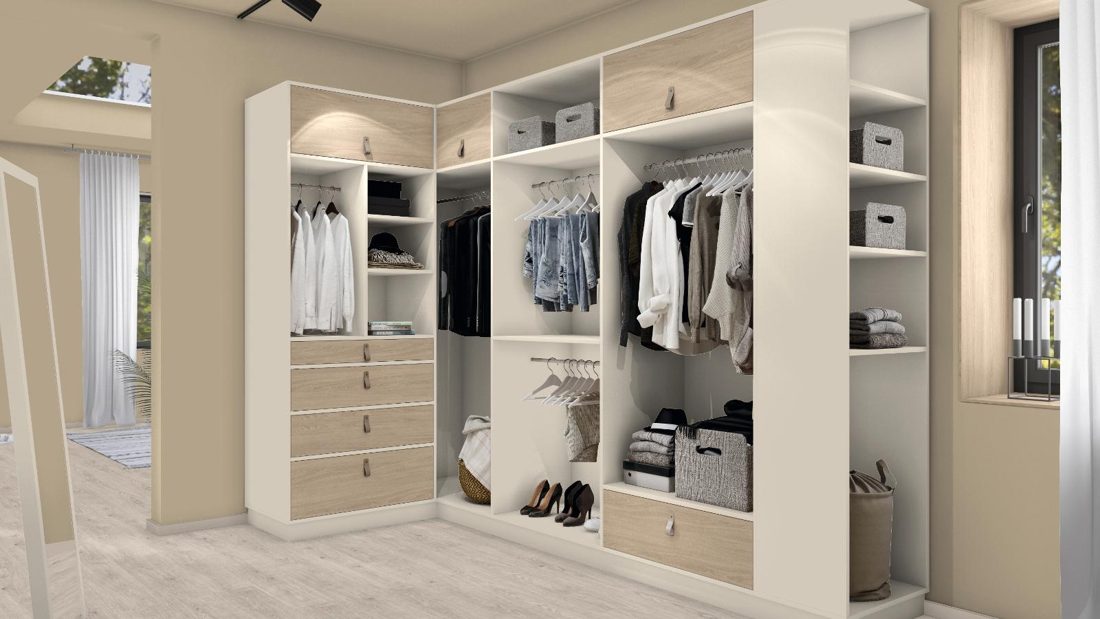 EGGER U750 PM Taupe Grey — uni colour panel decor for custom cabinetry (3D view)