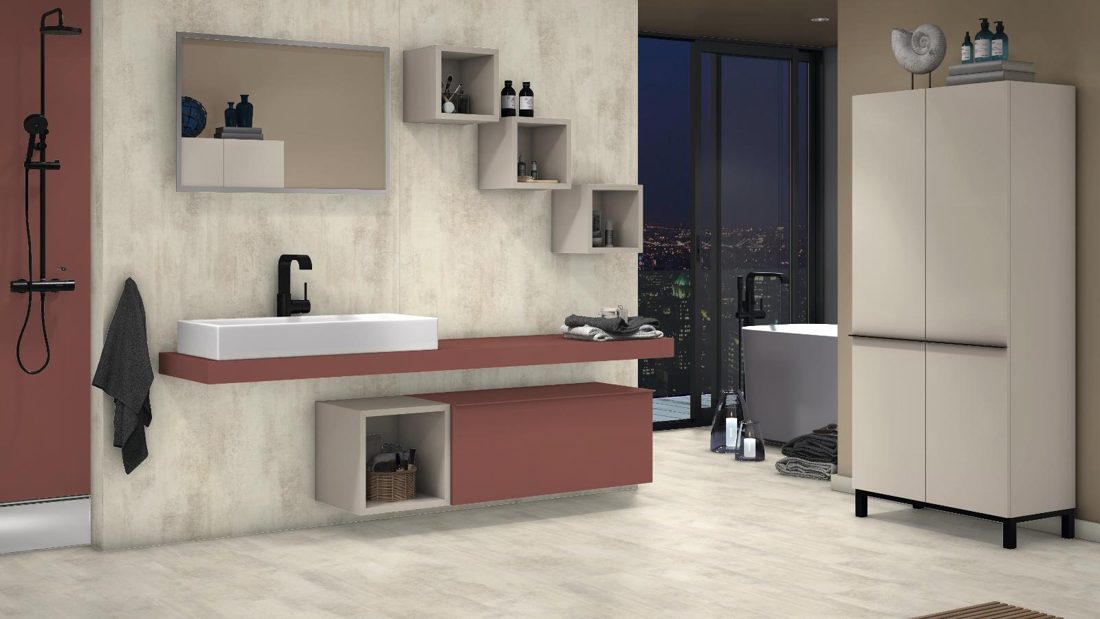 EGGER U767 PM Cubanit Grey — uni colour panel decor for custom cabinetry (3D view)