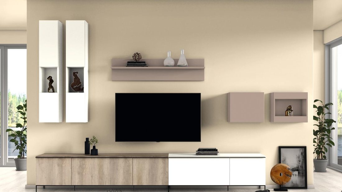 EGGER U775 ST9 White Grey — uni colour panel decor for custom cabinetry (3D view)