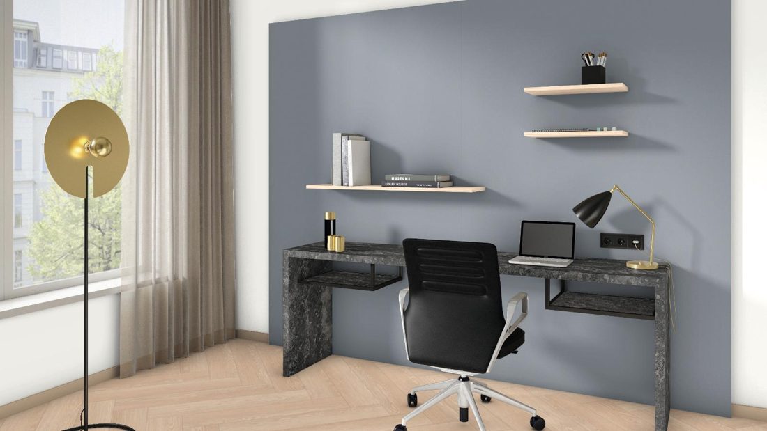 EGGER U780 PM Monument Grey — uni colour panel decor for custom cabinetry (3D view)