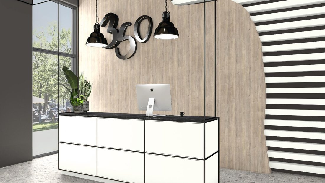 EGGER W1000 ST19 Premium White — uni colour panel decor for custom cabinetry (3D view)