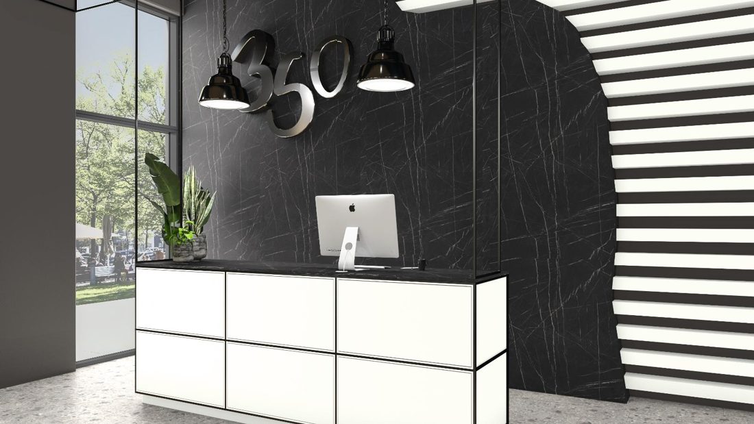 EGGER W1000 ST38 Premium White — uni colour panel decor for custom cabinetry (3D view)