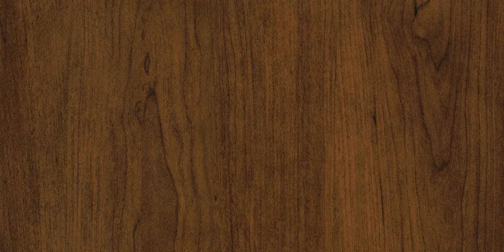 Choco Cherry 207 Uniboard TFL in Dolomite texture — amber woodgrain finish for custom cabinetry
