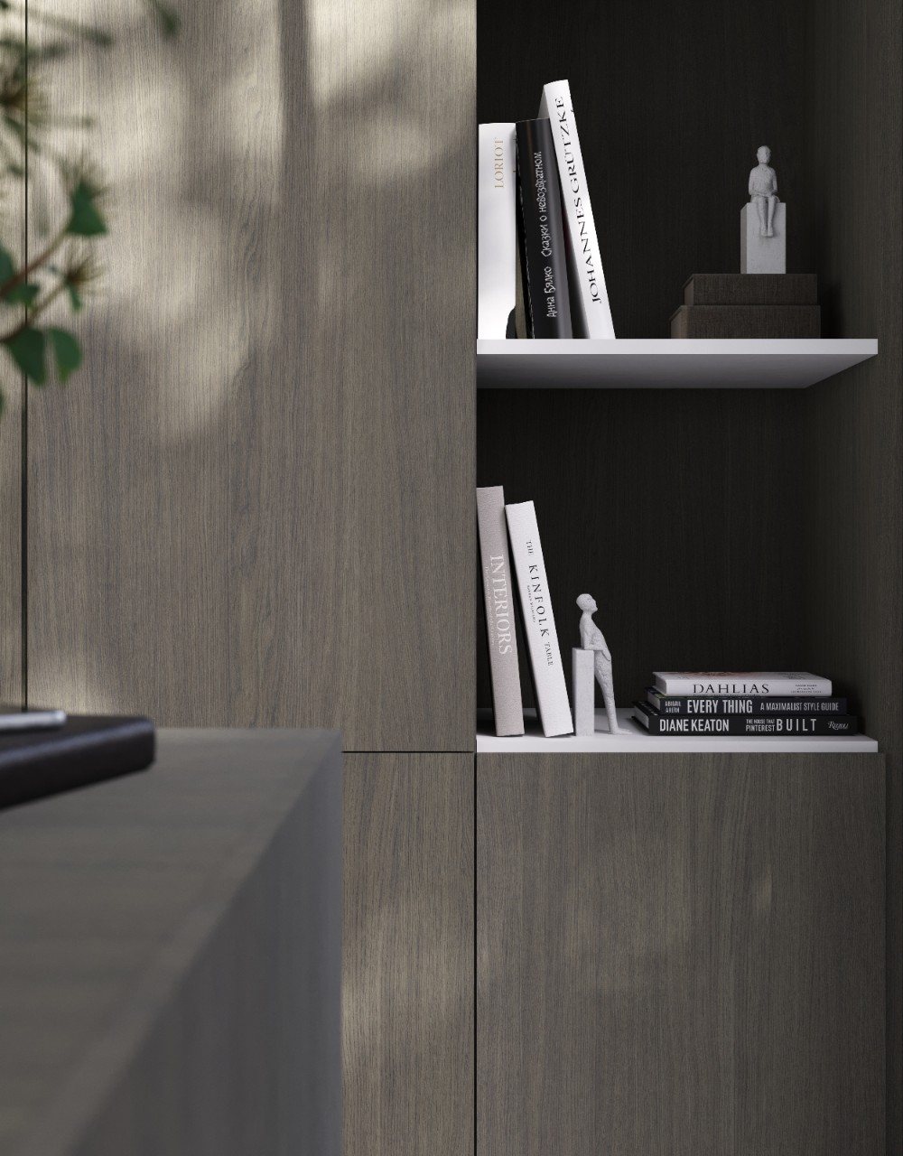 Master Oak green 0H927 rift oak cabinetry panel — iKitchen Cabinetry (in a room, close)