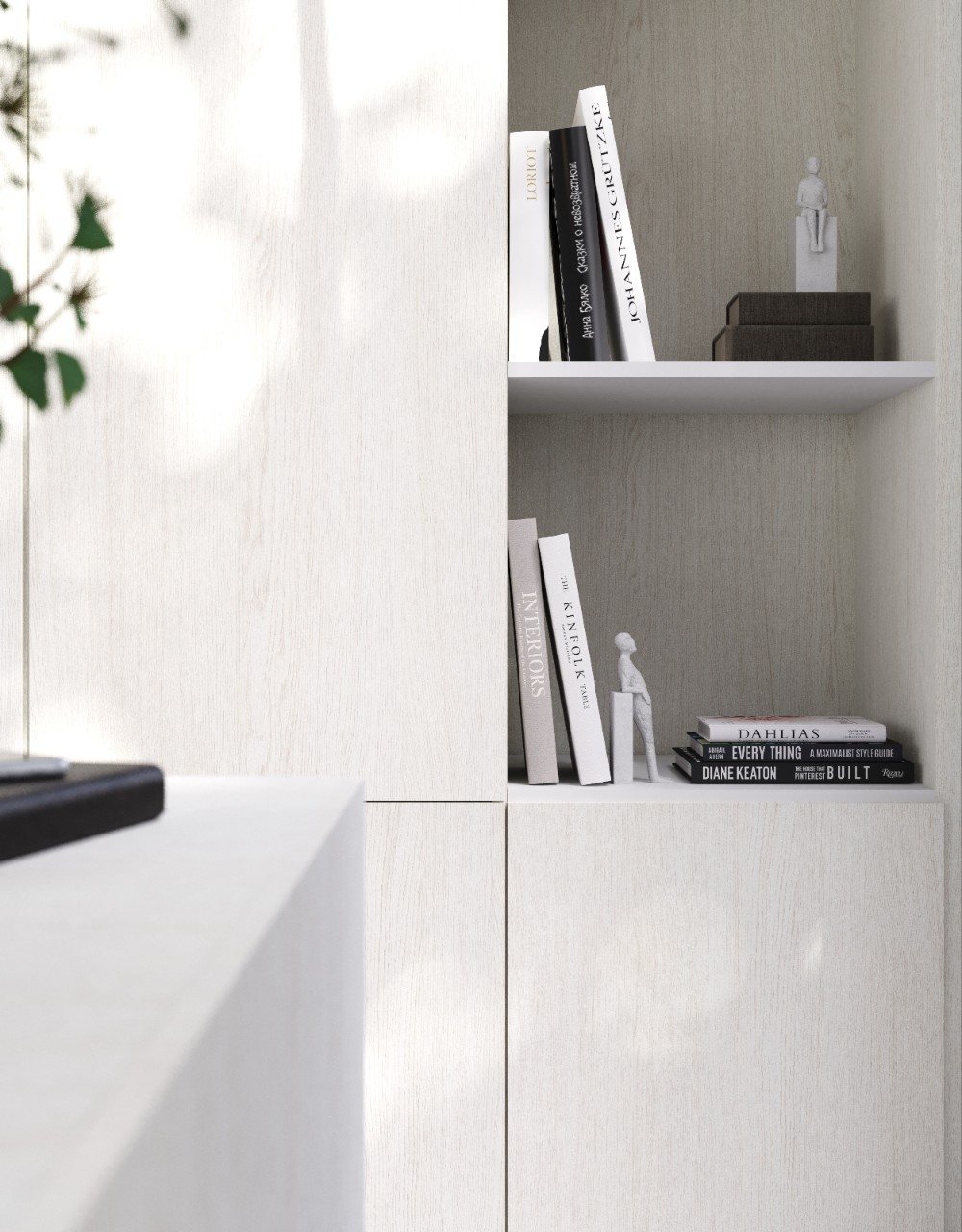Master Oak soft white 0H922 rift oak cabinetry panel — iKitchen Cabinetry (in a room, close)
