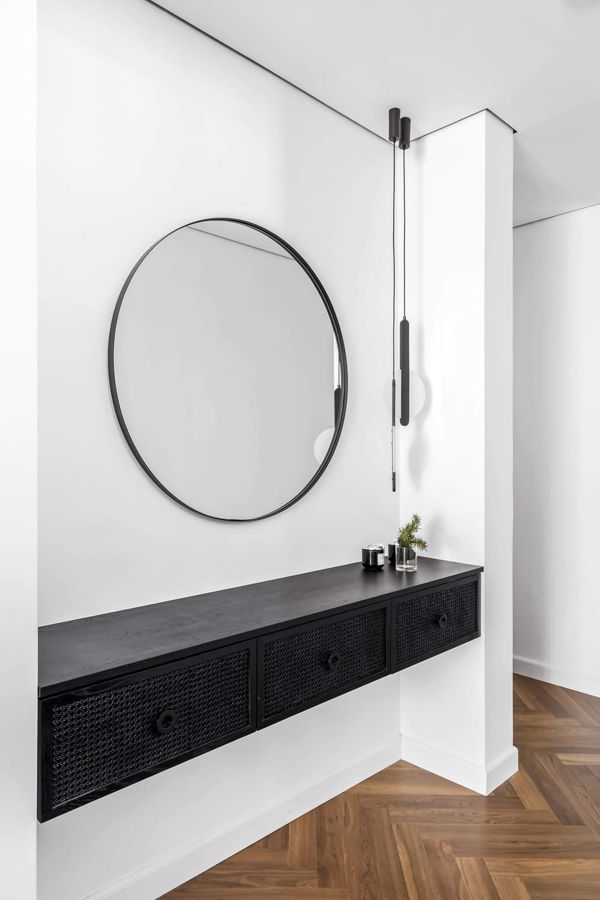 Black and Herringbone Duplex — custom kitchens, built-ins & wall units, wall paneling, bathroom vanities by iKitchen Cabinetry, view 9