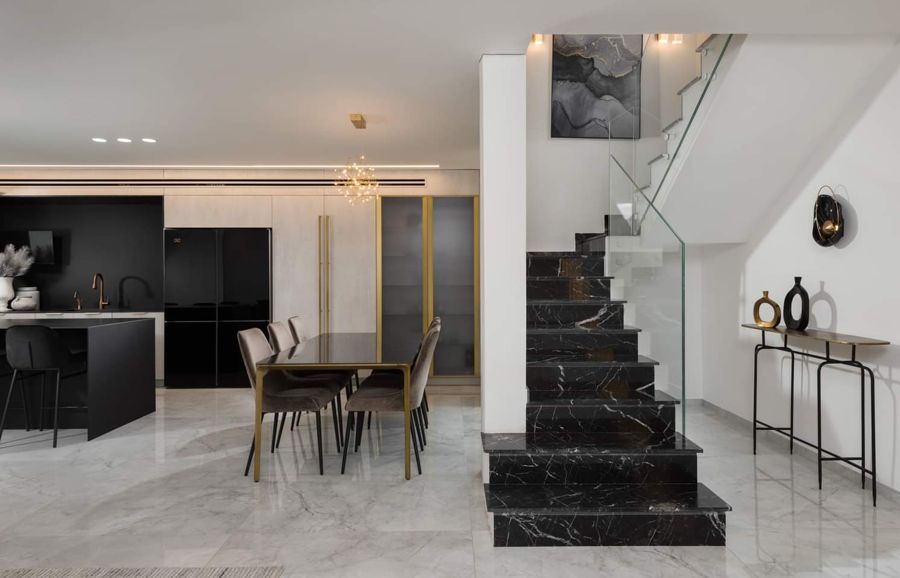 Black Marble Stair House — custom kitchens, built-ins & wall units, wall paneling by iKitchen Cabinetry, view 3