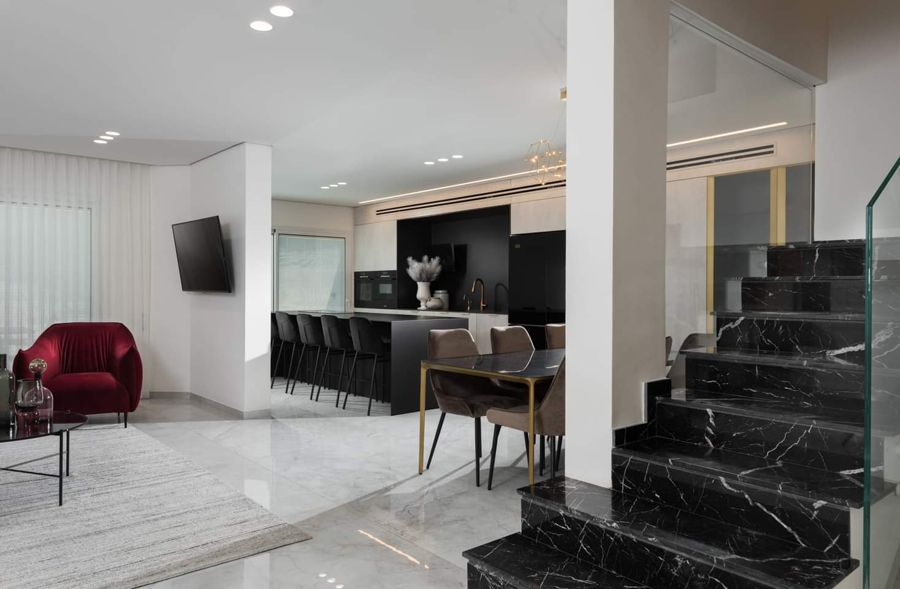 Black Marble Stair House — custom kitchens, built-ins & wall units, wall paneling by iKitchen Cabinetry, view 10