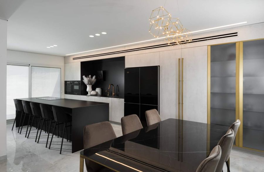 Black Marble Stair House — custom kitchens, built-ins & wall units, wall paneling by iKitchen Cabinetry, view 11