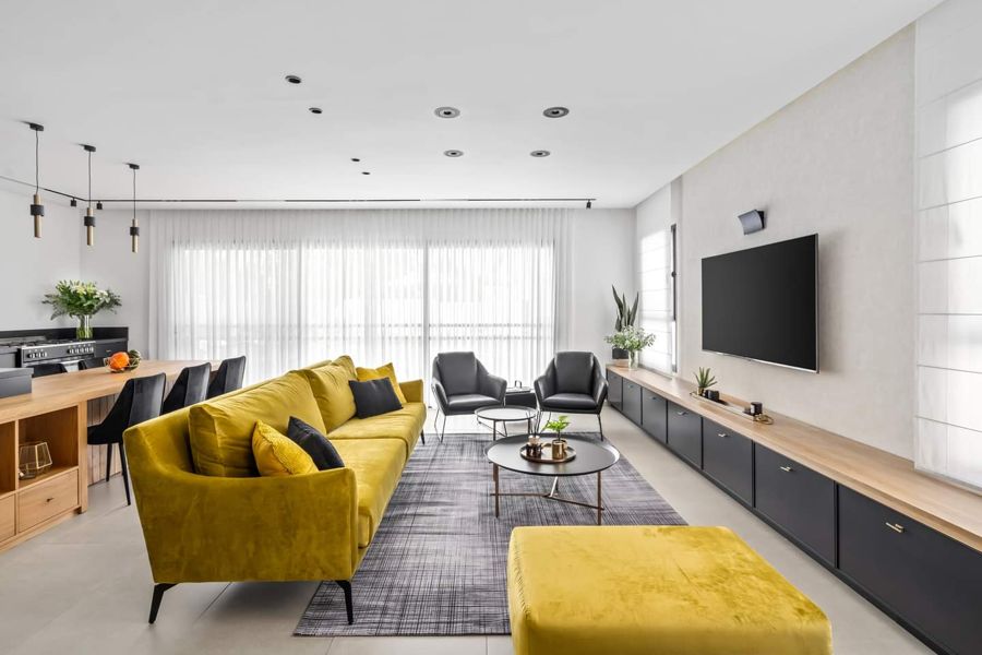 Black Oak and Ochre Apartment — custom kitchens, built-ins & wall units, wall paneling, bathroom vanities, walk-in closets by iKitchen Cabinetry, view 4