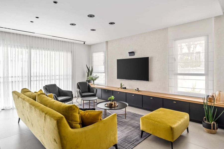 Black Oak and Ochre Apartment — custom kitchens, built-ins & wall units, wall paneling, bathroom vanities, walk-in closets by iKitchen Cabinetry, view 5