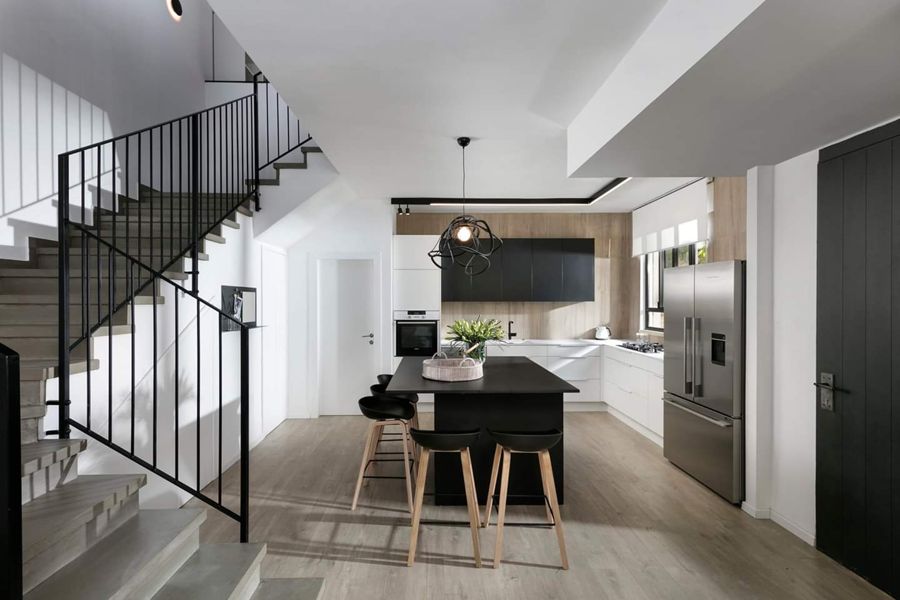 Black Stair Townhouse — custom kitchens, built-ins & wall units, wall paneling by iKitchen Cabinetry, view 8