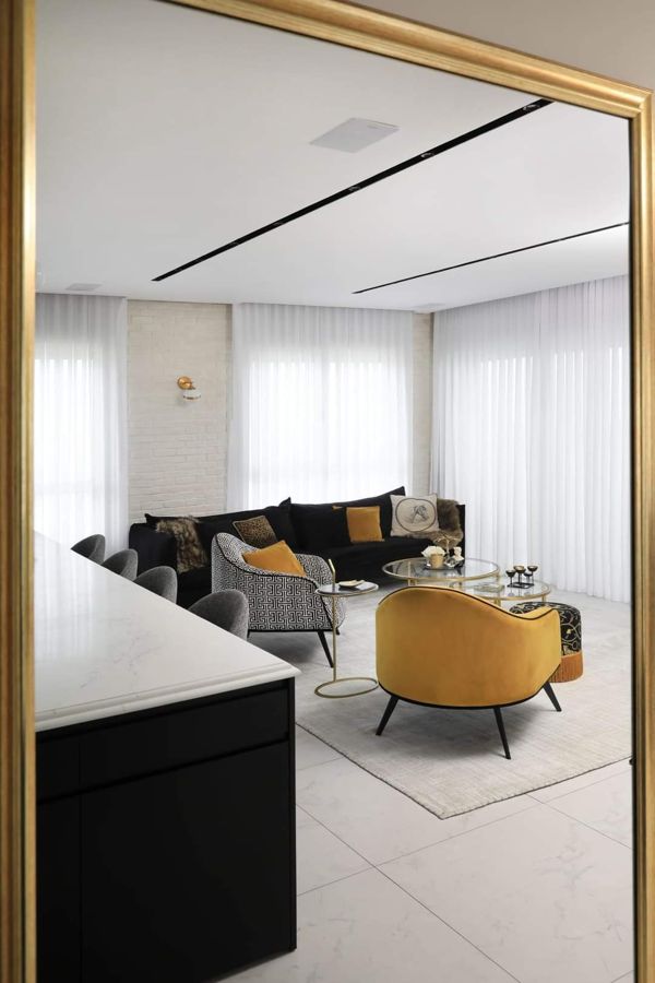Black White and Brass Apartment — custom kitchens, built-ins & wall units, bathroom vanities by iKitchen Cabinetry, view 6