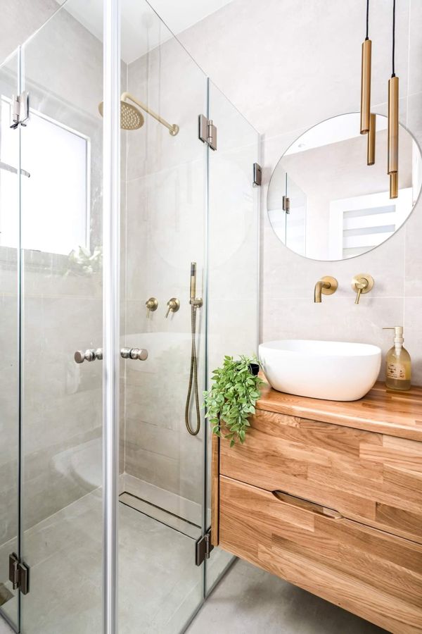 Blush and Steel Family Apartment — custom kitchens, built-ins & wall units, wall paneling, bathroom vanities by iKitchen Cabinetry, view 16