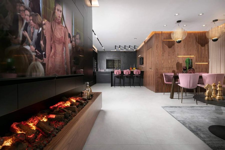 Blush and Walnut Apartment — custom kitchens, built-ins & wall units by iKitchen Cabinetry, view 5