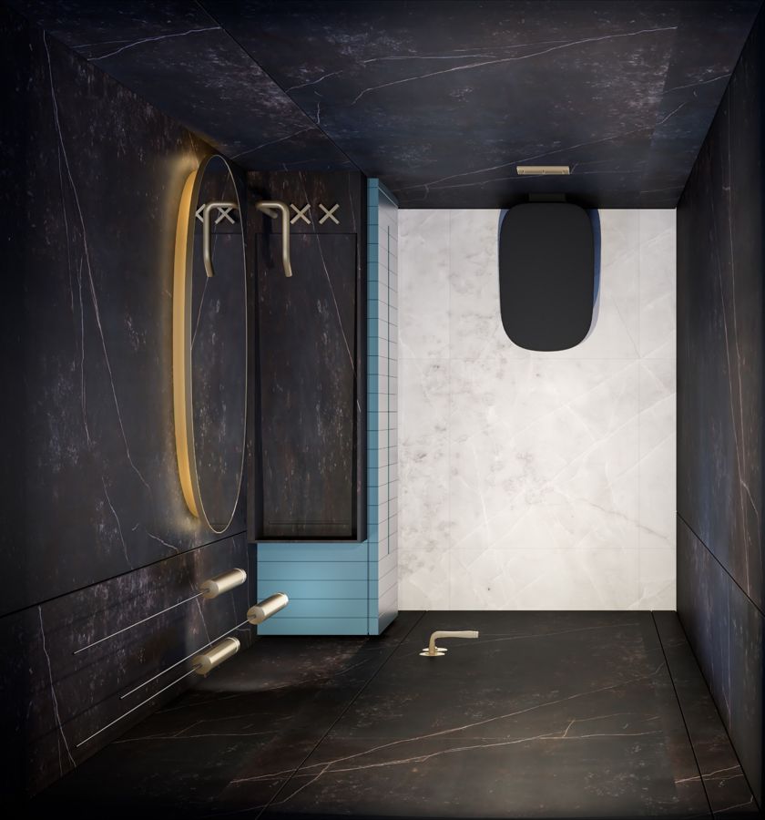 Brass Niche House — built-ins & wall units, wall paneling, bathroom vanities by iKitchen Cabinetry, view 9