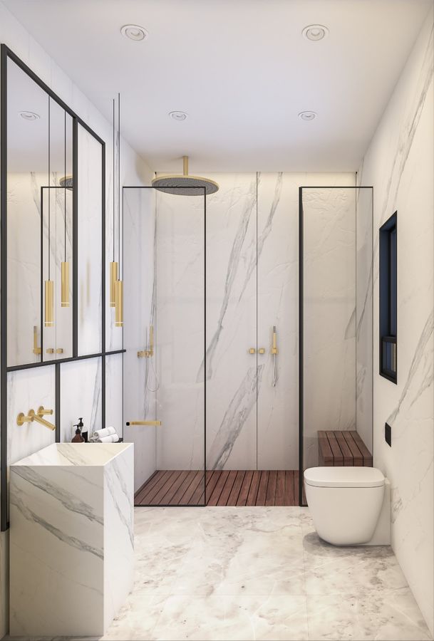Brass Niche House — built-ins & wall units, wall paneling, bathroom vanities by iKitchen Cabinetry, view 12