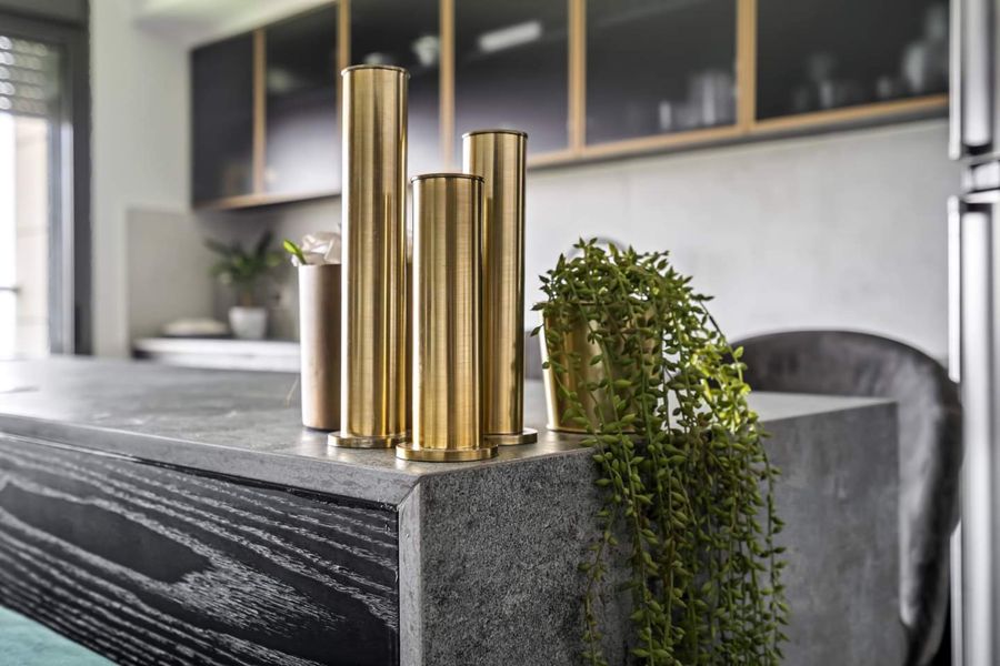 Brick and Brass Apartment — custom kitchens, built-ins & wall units, bathroom vanities by iKitchen Cabinetry, view 2