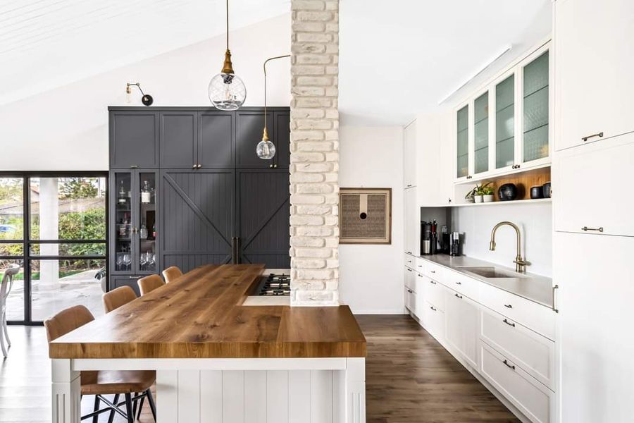Brick Column Farmhouse — custom kitchens, built-ins & wall units, bathroom vanities by iKitchen Cabinetry, view 3