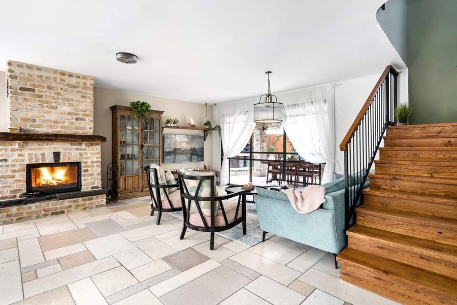 Brick Hearth Country House — custom kitchens, built-ins & wall units, bathroom vanities by iKitchen Cabinetry, view 11
