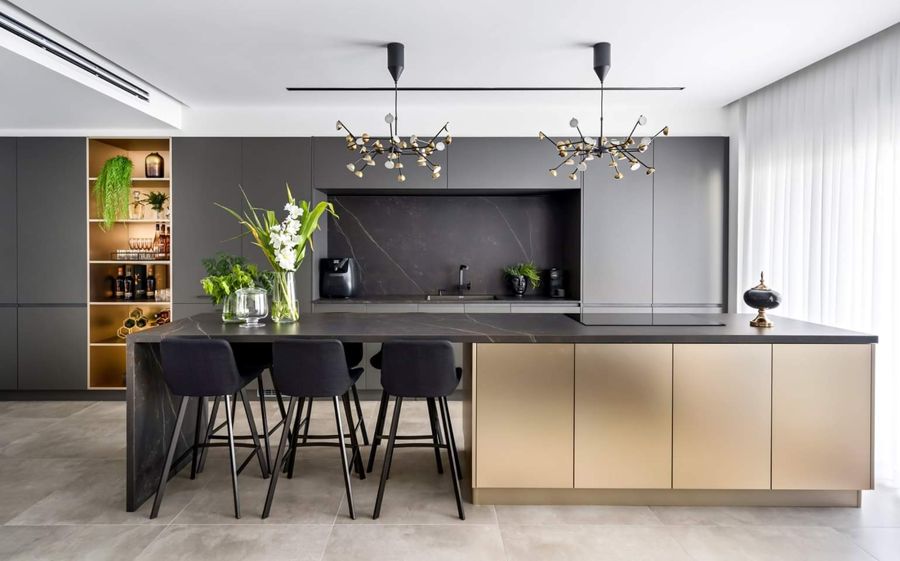 Champagne and Stone Apartment — custom kitchens, built-ins & wall units, bathroom vanities by iKitchen Cabinetry, view 3