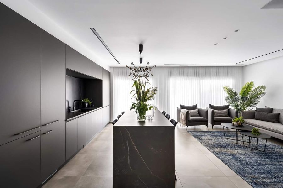 Champagne and Stone Apartment — custom kitchens, built-ins & wall units, bathroom vanities by iKitchen Cabinetry, view 4