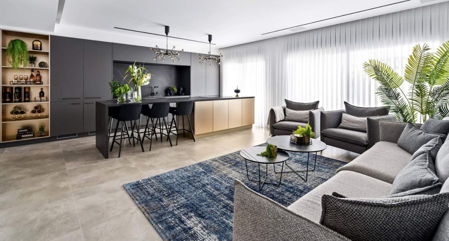 Champagne and Stone Apartment — custom kitchens, built-ins & wall units, bathroom vanities by iKitchen Cabinetry, view 6