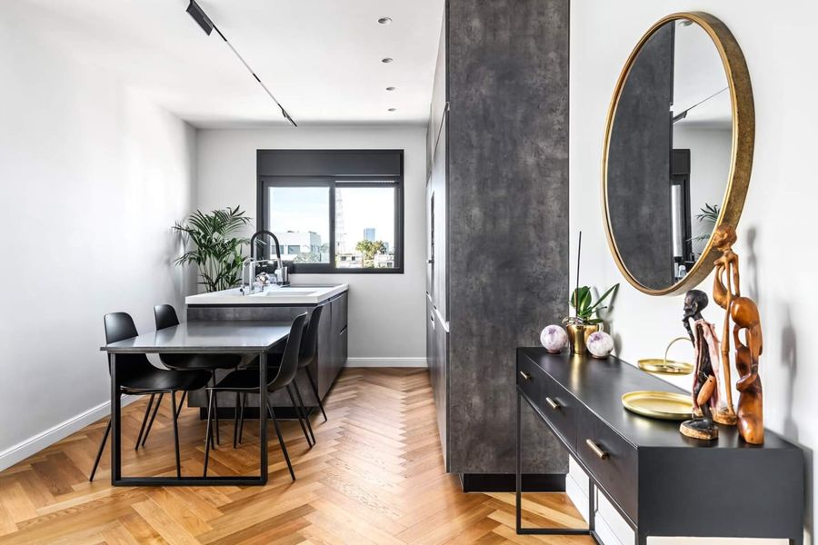 Concrete Volume Apartment — custom kitchens, built-ins & wall units, bathroom vanities by iKitchen Cabinetry, view 5